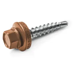 Wkręt farmerski do drewna 4,8x70 mm w kolorze RAL 8004 opakowanie 200 szt.